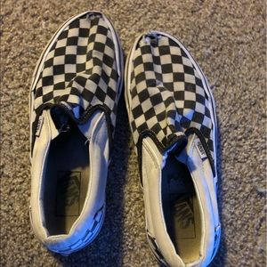 Checkered slip on Vans